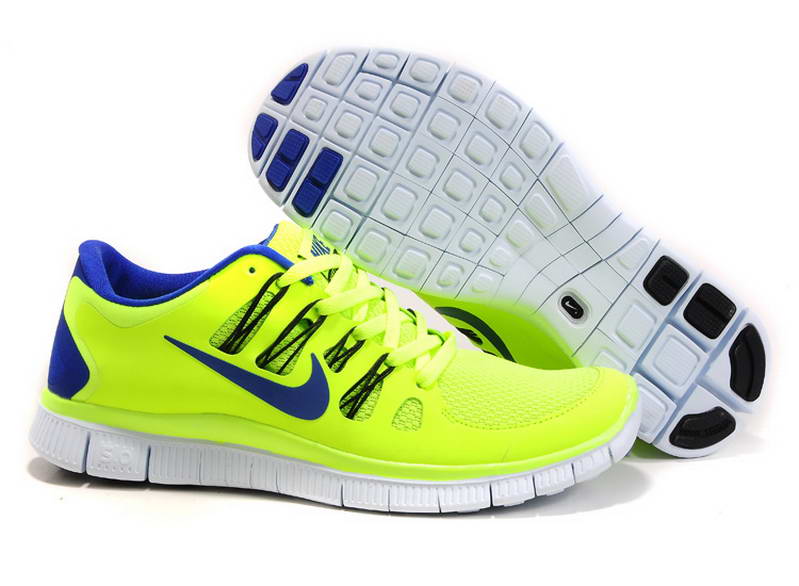 Nike Free Run 5.0 V2 Mens And Womens Running Shoes New Breathable Yellow Blue